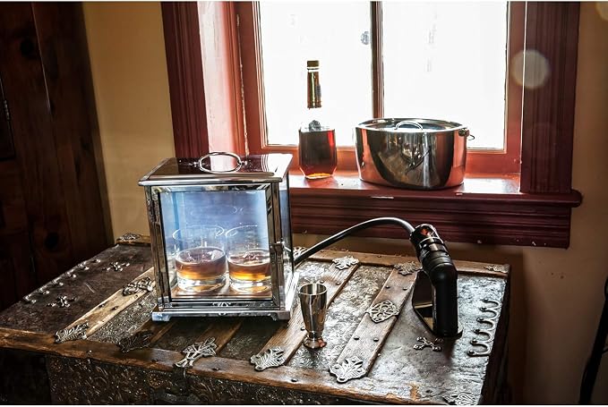 Crafthouse by Fortessa Glass Cocktail Smoking Box - Image 5
