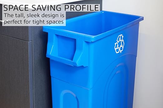 United Solutions Highboy Recycling Bin, 23 Gallon, Space Saving Slim Profile - Image 3