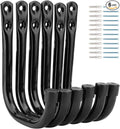 Garage Hooks, 6 Pack Heavy Duty Storage Hooks, 4.1Inch Garden Tool Utility Hooks by Whrsinlor