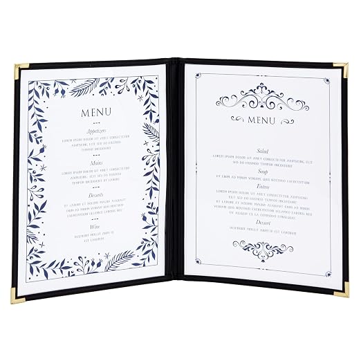 Juvale Clear Menu Covers 8x11 in 4 View - Image 7