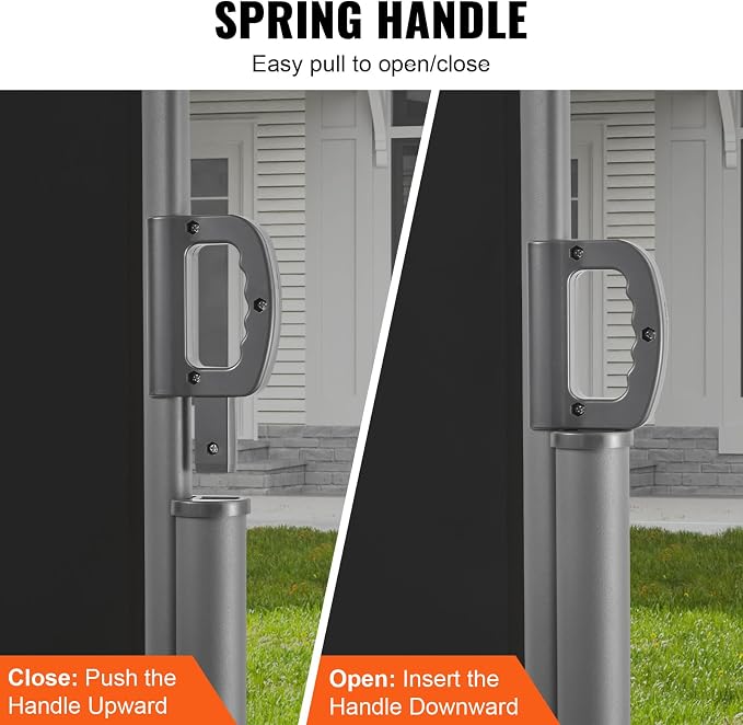 VEVOR Retractable Side Awning, UV 50 118" x 71" Retractable Patio Screen - Image 5