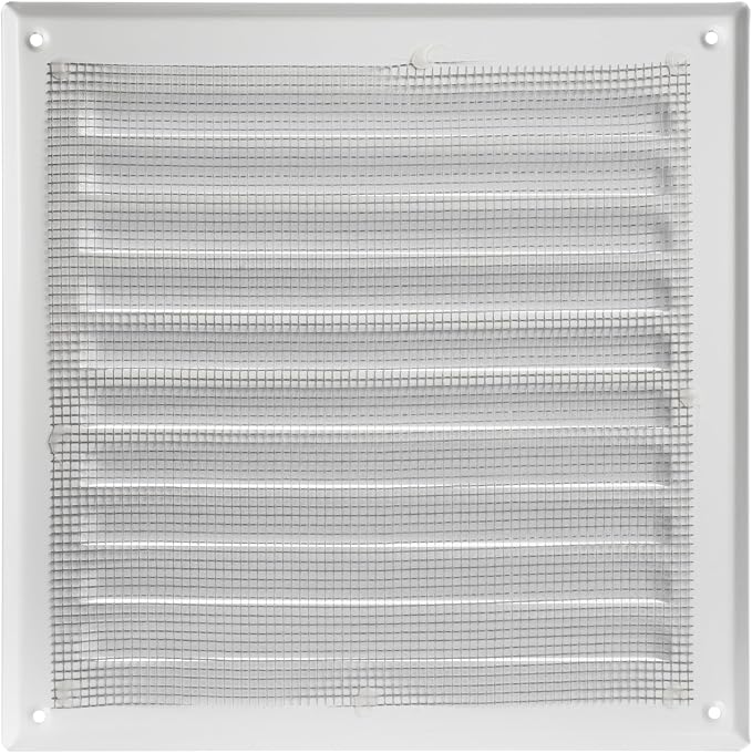 Square Ventilation Grille / 8" x 8" Inch Inside Measurement/White Metal Air - Image 3