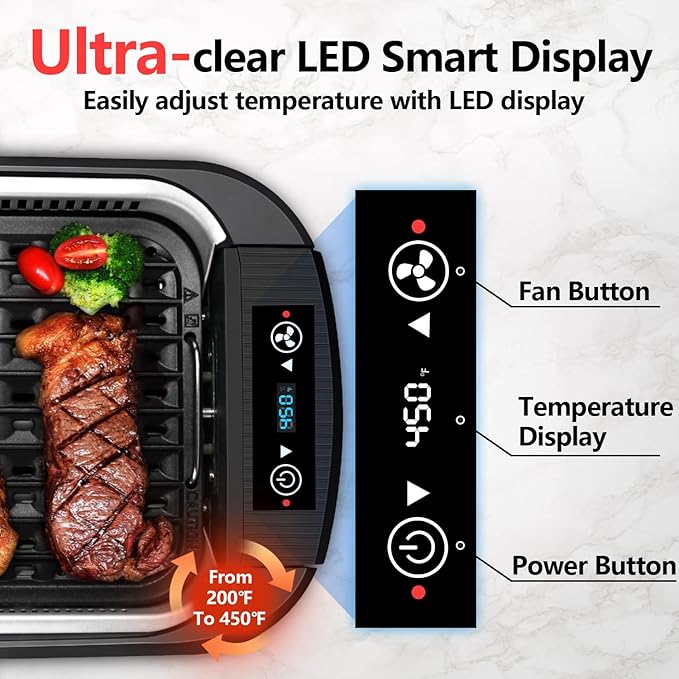CUSIMAX Indoor Grill, Electric Smokeless Grill, 1500W Korean BBQ Grill - Image 4