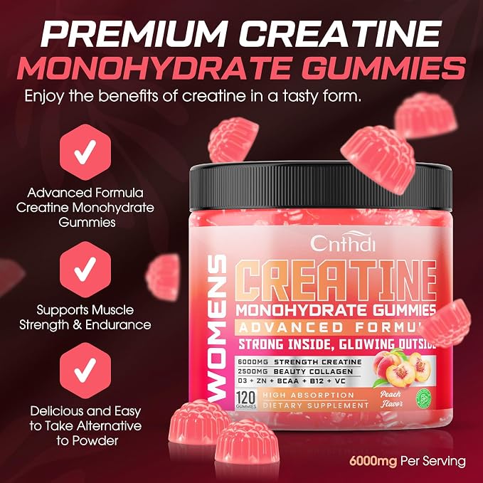 Creatine Gummies for Women, Sugar-Free Creatine Monohydrate - Image 2