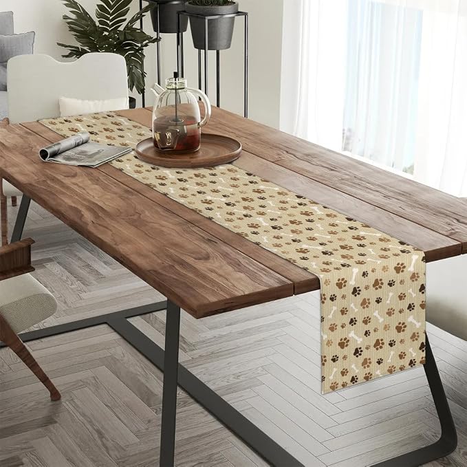 Pet Paws Table Runner Kitchen Dining Table Runner 13*60in Table Center Decor - Image 3