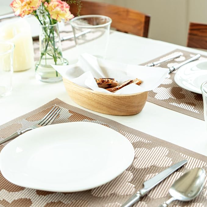 Placemats Set of 6 Vinyl/Plastic Woven Place Mats - Image 7