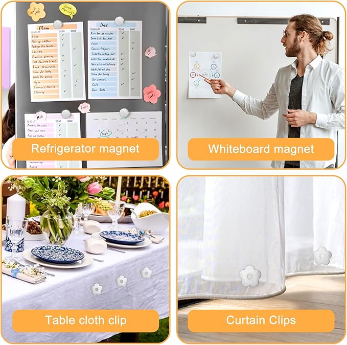12 PCS Flower Shaped Outdoor Tablecloth Weights, Stainless Steel Table Weights - Image 6
