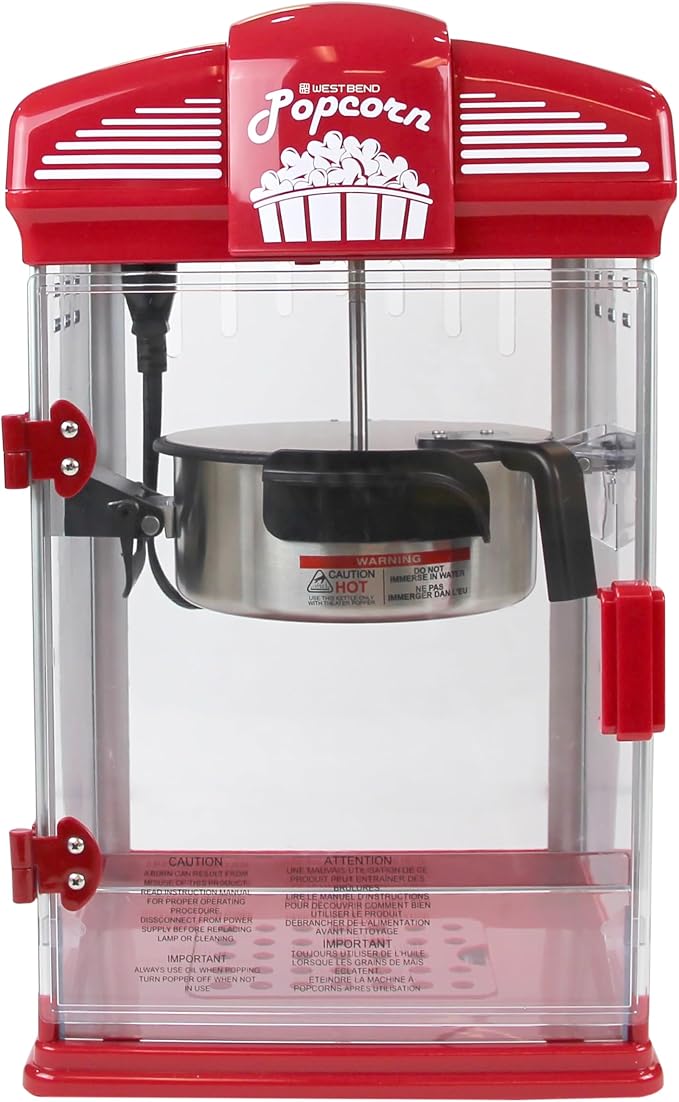West Bend Stir Crazy Movie Theater Popcorn Popper, Gourmet Popcorn Maker Machine - Image 5