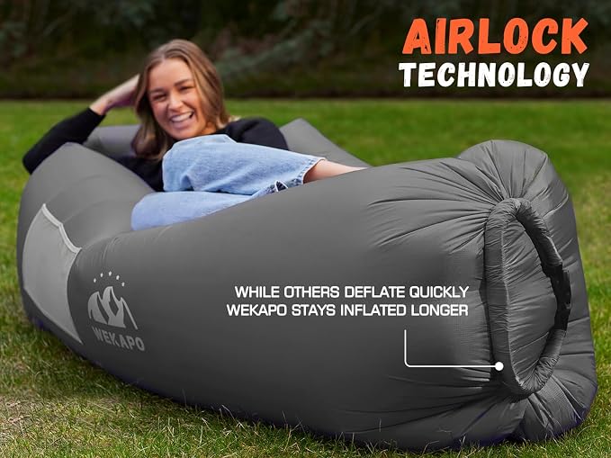 WEKAPO Inflatable Sun Lounger, Air Sofa, Waterproof and Leak-Proof, Picnics and - Image 5