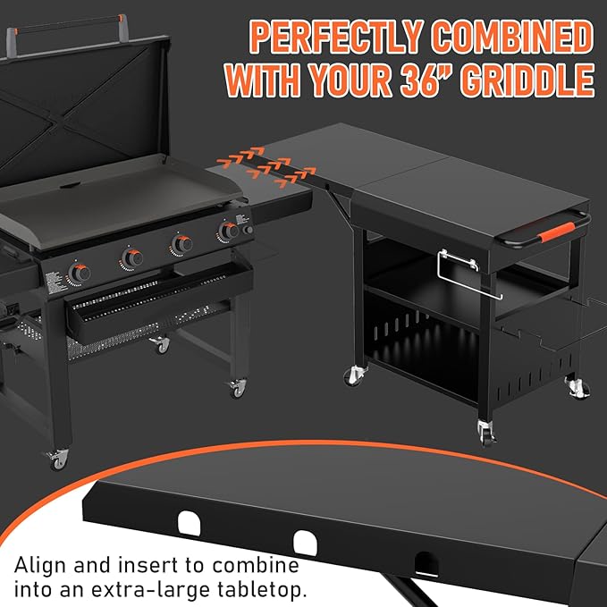 Outdoor Grill Table Cart for Blackstone 28"/36" Omnivore Griddle, Home BBQ - Image 3
