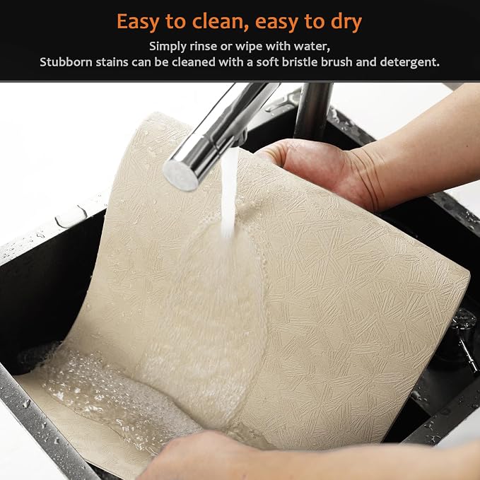 Vinyl Placemats Set of 4 Faux Leather 100% Waterproof Wipeable Washable Place - Image 5