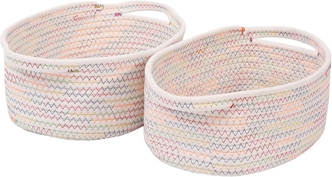Woven Basket, Small Rope Storage Bin by JMvicyroam
