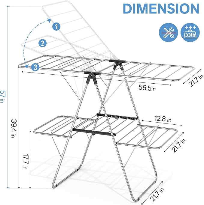 APEXCHASER Clothes Drying Rack - Image 5