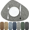 WAZAIGUR Washable Wipeable Waterproof Heat Resistant Faux Leather Placemats Set by WAZAIGUR