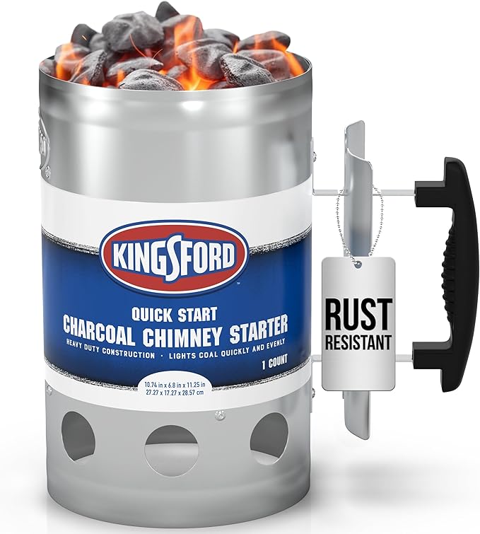 KINGSFORD Heavy Duty Deluxe Charcoal Chimney Starter | BBQ Chimney Starter by Kingsford