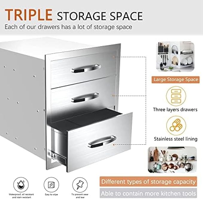 Stainless Steel Outdoor Kitchen Drawers - Image 4