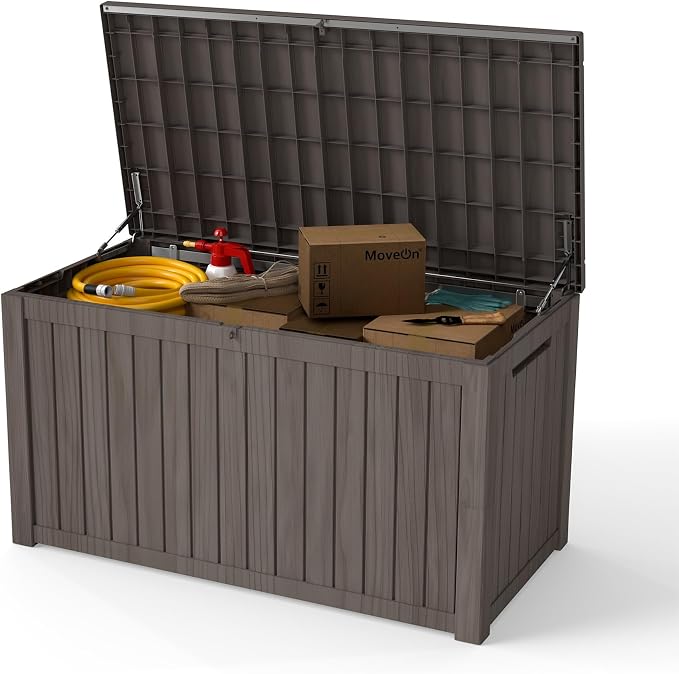 200 Gallon Outdoor Storage Box Waterproof, Resin Deck Boxes by Unknown