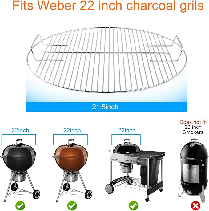 Coolbird 2nd Generation 21.5" Replacement Cooking Grate, Fits 22 inch Weber - Image 6