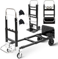 Upgraded 3 in 1 Folding Hand Truck, 600lbs Capacity, Heavy Duty Convertible by ZROECWT