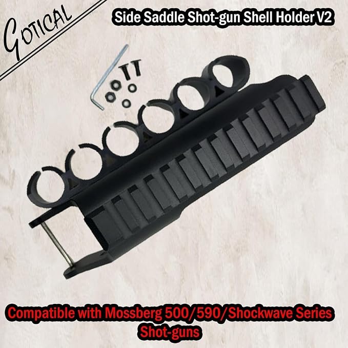 Gotical – Quick Detach Saddle Side 12 Gauge 6 Round Shell Holder Carrier Plate - Image 2
