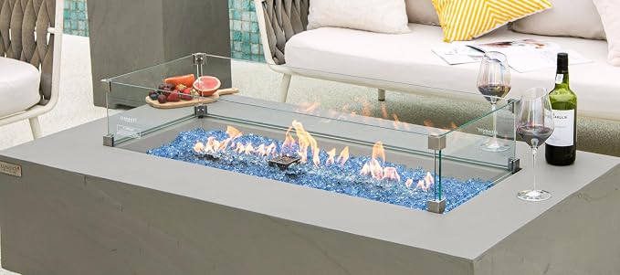 All Fire Table Pit Wind Screens and Stainless Steel Buner Lid from ELEMENTI | - Image 8