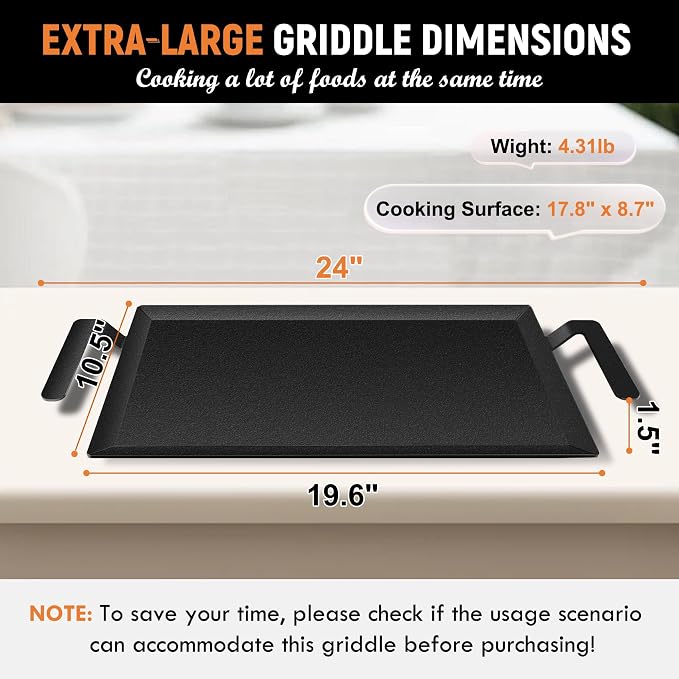 Universal Large Carbon Steel Griddle - Image 2