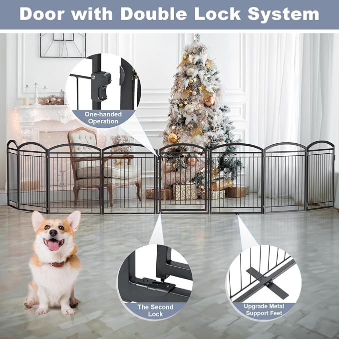 Full Metal Free Standing Dog Gate - Image 4