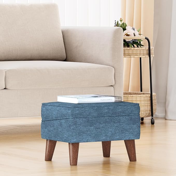 Small Footstool Ottoman with Storage, Ottoman Foot Rest, Modern Foot Stool with - Image 7