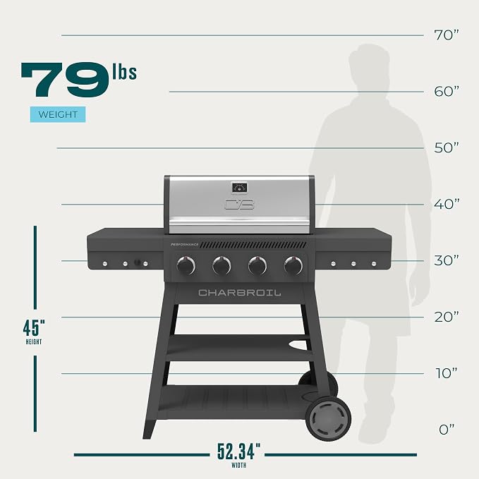 Charbroil Performance Series 4-Burner Gas Grill Cart - Image 7