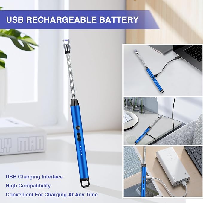 2 PCS Candle Lighter, Electric Lighter Arc Windproof Flameless - Image 6