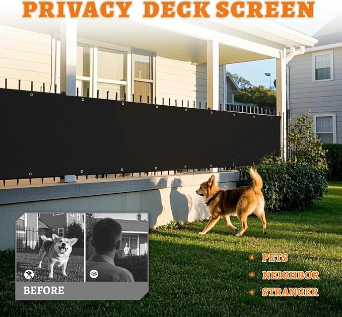 2.5' x 113' Balcony Privacy Screen Fence Cover - Image 4