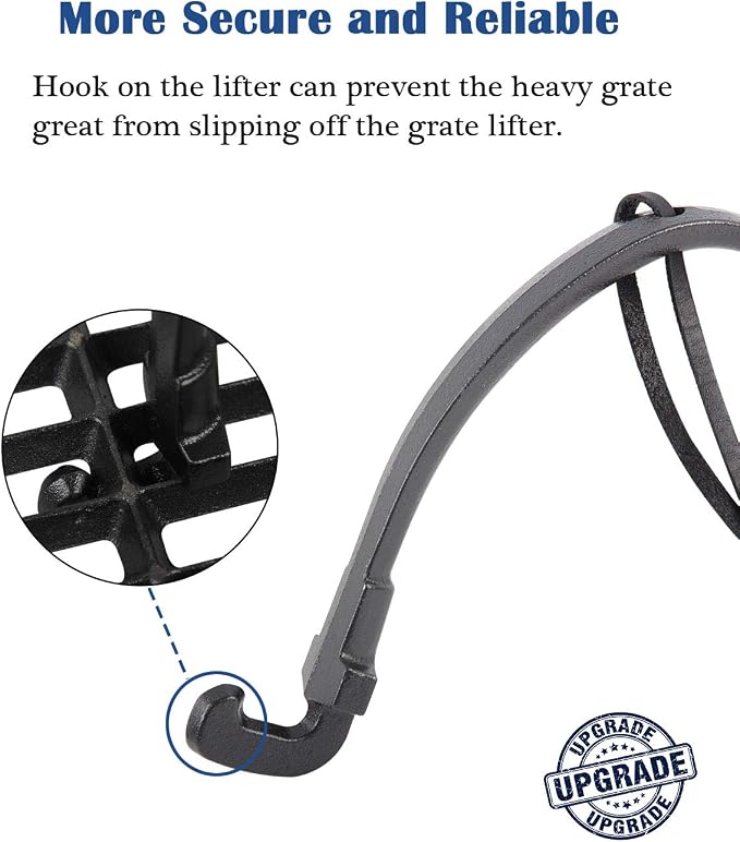 KAMaster Grill Grate Lifter Cast Iron Cooking Grid Lifter Kamado Grill - Image 4