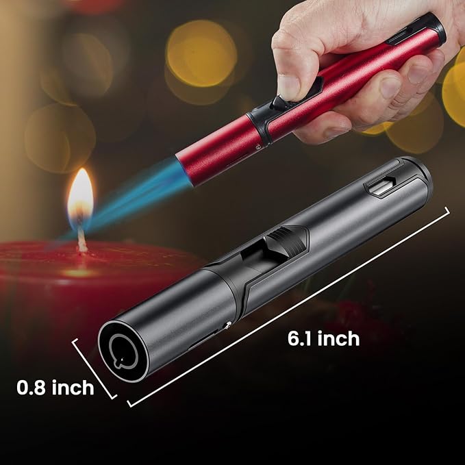 5 Pack Butane Torch Lighter, Urgrette 6-inch Refillable Pen Lighter Pencil - Image 6