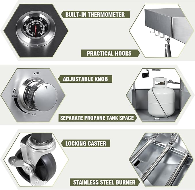 BESTFIRE 68, 000 BTU 5+1 Burner Propane Grill - Image 6