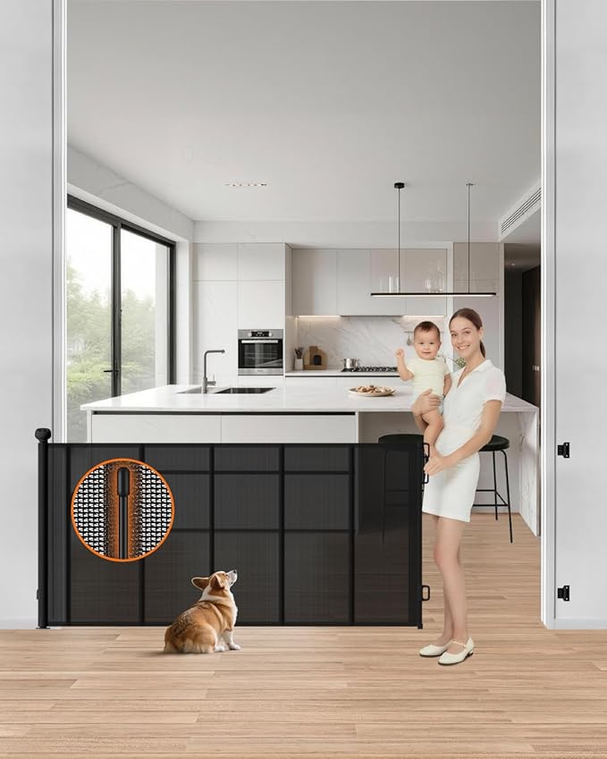 Upgraded Retractable Baby Gate by Unknown