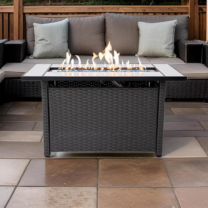 Tirana Propane Fire Pit Table 45" Outdoor Firepit 50, 000 BTU Firepits - Image 5