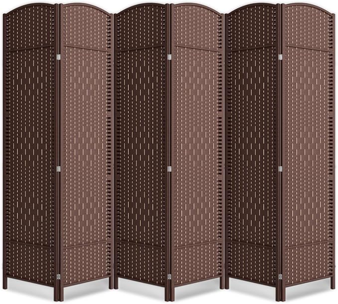 6 Panel Room Divider, 6Ft Folding Privacy Screen, Tall by cocosica