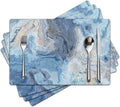 Marble Faux Leather Placemats Set of 4 by Unknown