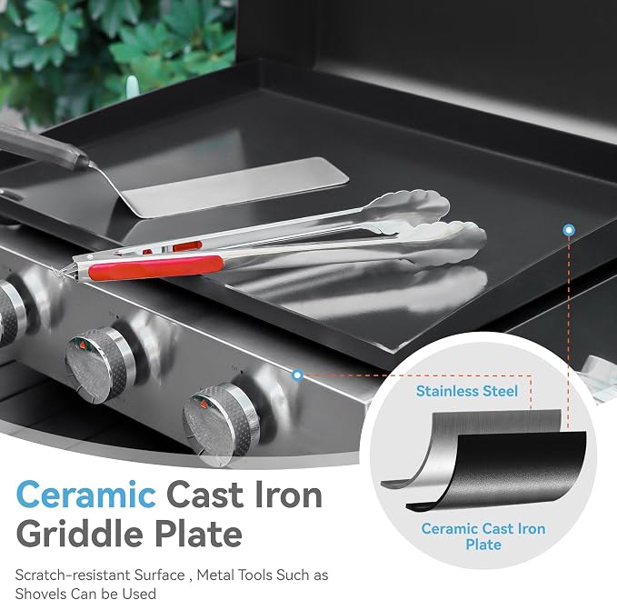 GREEN PARTY 22 inch Tabletop Griddle - Image 4