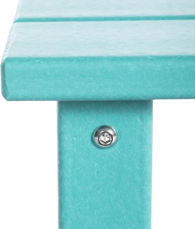 Costaelm Kids Outdoor Side Table, Small Patio HDPE Adirondack Square Table - Image 6