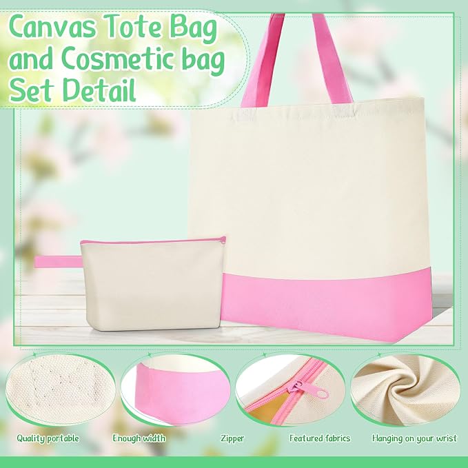 Sanwuta 24 Pcs Canvas Tote Bags Bulk - Image 3