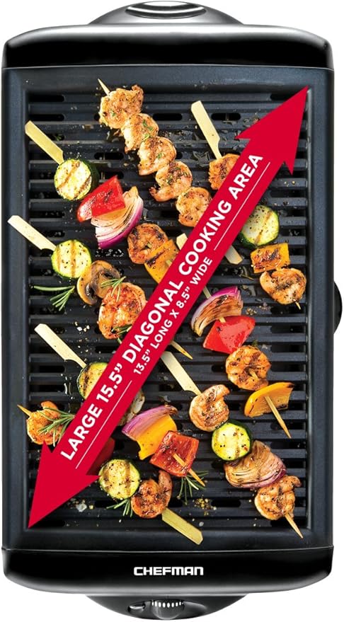 Chefman Electric Smokeless Indoor Grill w/ Non-Stick Cooking Surface & - Image 4