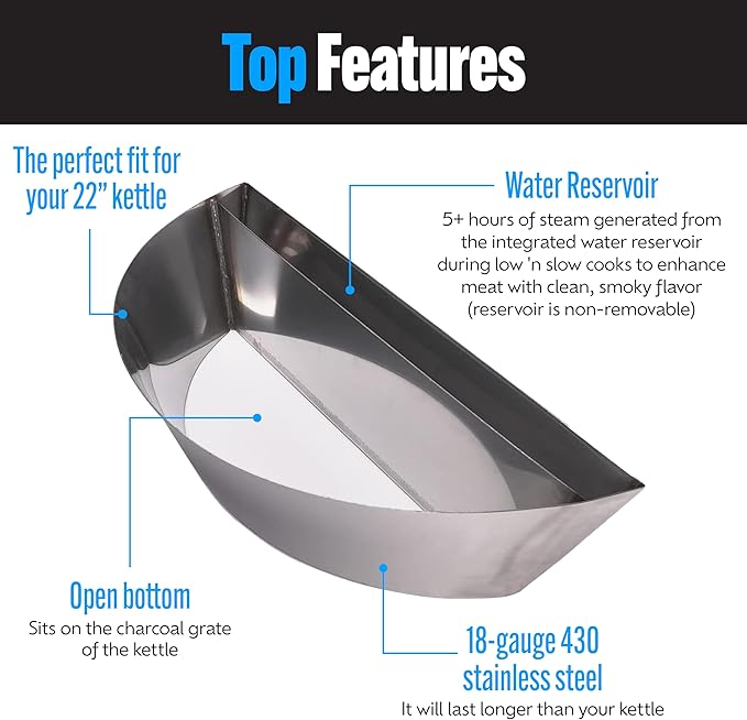 SnS Grills Patented Slow ‘N Sear Original Insert - Image 4