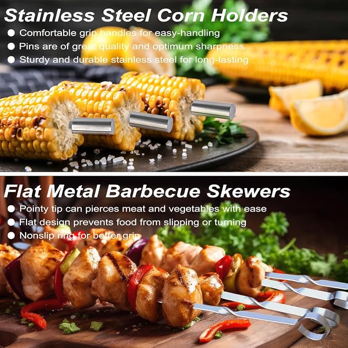 POLIGO 29 PCS BBQ Grill Accessories Stainless Steel BBQ Tools Grilling Tools Set - Image 9