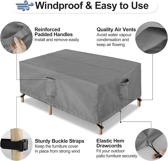 OutdoorLines Outdoor Waterproof Patio Table Furniture Set Covers - Image 5