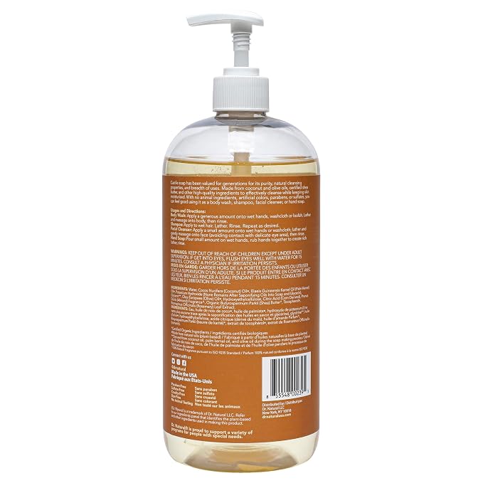Dr. Natural Castile Liquid Soap, Paraben-Free, Cruelty-Free Multi-Purpose Soap - Image 9