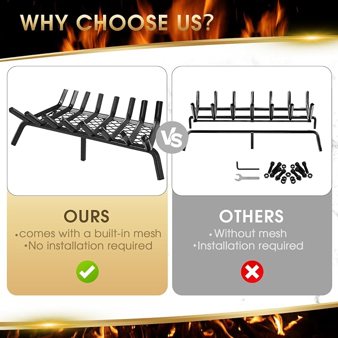 G GOOD GAIN Fireplace Grate - Image 7