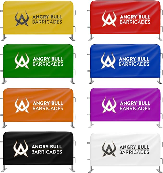 Heavy Duty Portable Crowd Control 8ft Barricade Jacket Cover - Image 5