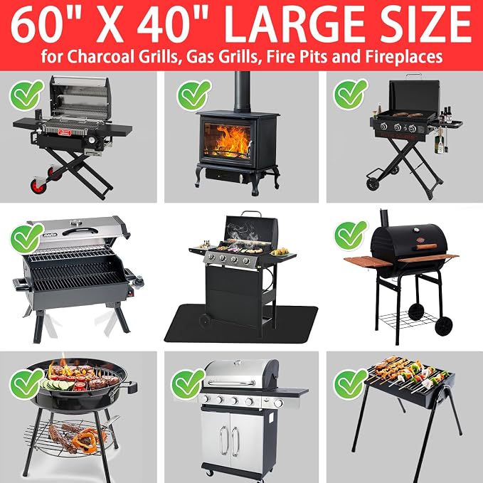 Large 60x40 Inch BBQ Under Grill Mat - Image 5