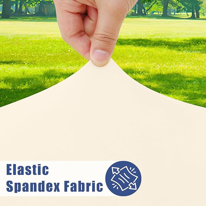 Spandex 4 Foot Rectangle Table Cloth 6 Pack, Elastic Fitted Tablecloths - Image 2